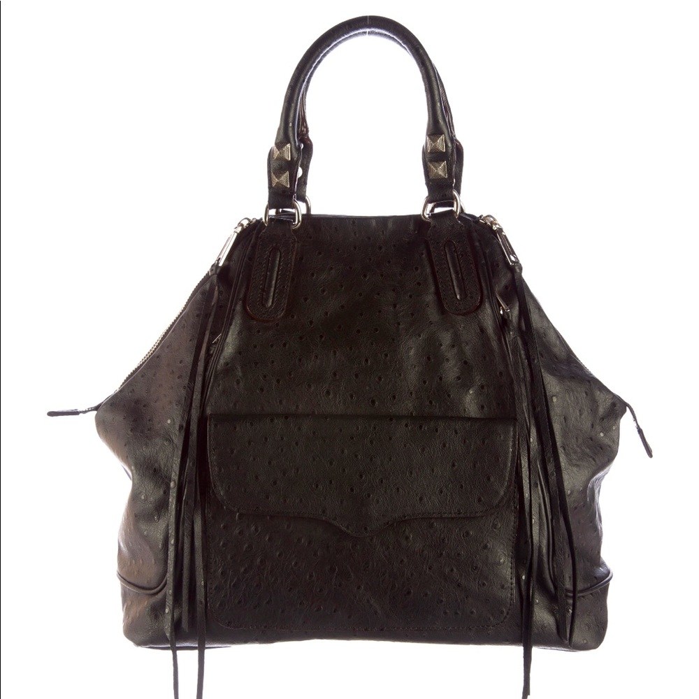 Rebecca Minkoff Ostrich embossed leather satchel/tote